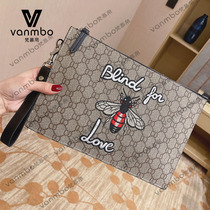 Mens Handbags Genuine Leather Big Capacity Handbag Business Casual Embroidered Envelopes of luxury Luxury Brands mens bag