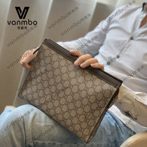 Mens handbag Handbags Mens wallet Male genuine leather long style Handbag Fashion and Fashion Ins Handbag Letter Enveloping Hand Grab Bag