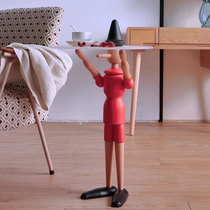 Pinocchio Tea Table Designer Creative Solid Wood Furniture Puppet decorative corner Several-like board house nets Red-ins wind edge a few