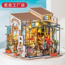 Gift diy cabin hand-made model assembly toy Ruoxiang birthday to make housewarming villa art