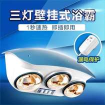 Bathroom heater free punch wall-mounted explosion-proof waterproof two lights four light bulbs bathroom Yuba bathroom light warm
