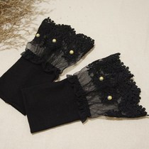 Fake Cuffs Lace New Horn Cuff gauze Veil Decoration Fake Sleeves Winter Lady Sweater to pick up lace