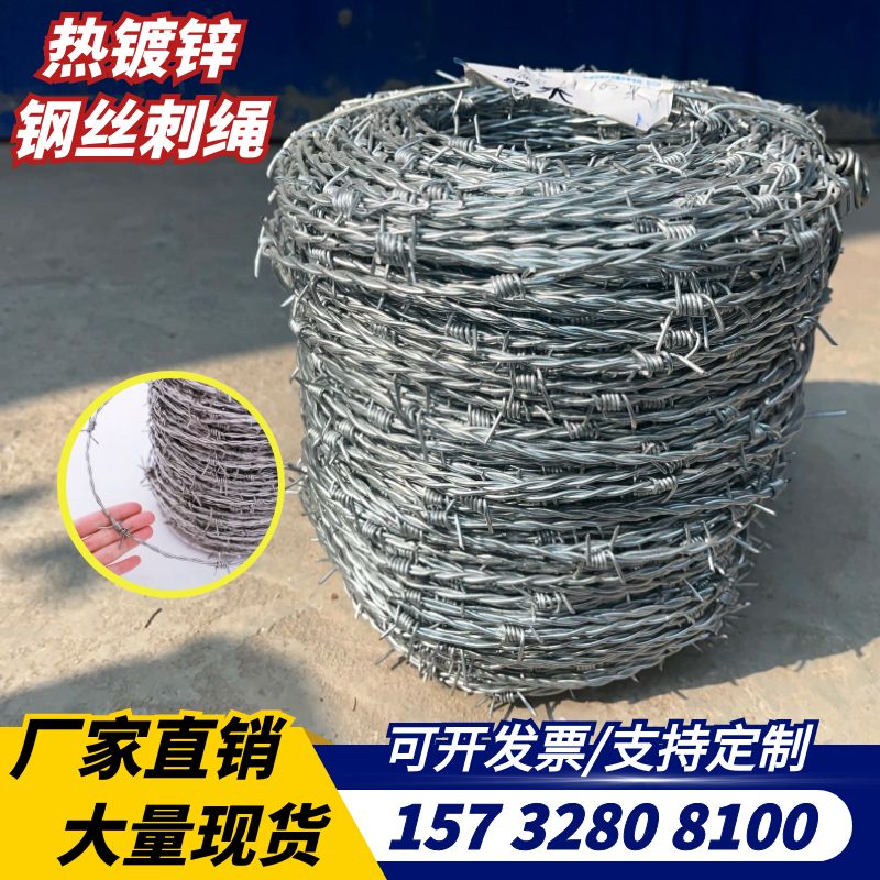 Steel Wire Spike Rope Burglar-proof galvanized belt Spike Iron Caltrop Wall Wire Fence Wire Fence Fence Isolation Guard Anti-Creep Protective Net-Taobao