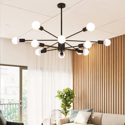 New post-modern Nordic lighting, personalized and creative iron chandelier, simple magic bean molecular lamp for living room