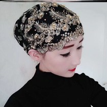 Summer cover white hair hat headwear thin section short hair summer headscarf female Baotou fashion lace outer departure belt