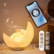 Mid-Autumn Festival Rabbit Moon LED Night Light Bedroom Bedside Sleep with Sleeping Atmosphere Birthday Gift Girl Desk Lamp