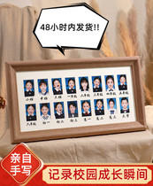 Childrens campus time growth certificate photo enrollment record photo frame record photo printing set stage hanging on the wall one year old