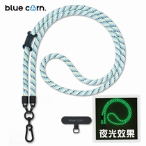 bluecorn Original Luminous Fluorescent Sea Blue Thick Rope Thin Rope Shoulder Wristband Anti-loss Durable Camera Rope