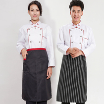 Spring and autumn winter chef overalls men and women long sleeve Kitchen restaurant hotel catering hot pot restaurant waiter custom set