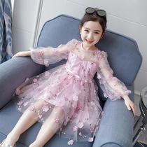 Girls' Dresses 2022 Summer New Foreign Style Children's Clothing Little Girl Tutu Dress Kids Pink Princess Dress