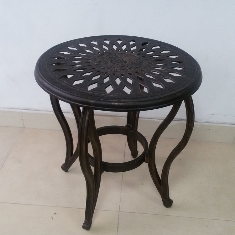 维纳仕桌椅 阳台桌椅 户外家具庭院家具户外 斜条花茶具圆台