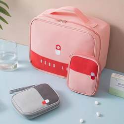 Portable small medicine box, mini-capacity multi-layer medicine box, student dormitory medicine classification storage bag
