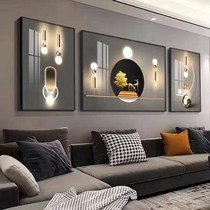 Crystal Porcelain Painting Living Room Decoration Painting Sofa Background Wall Triple Painting Light Extravagant Painting Modern Minimalist Wall Painting Abstract Mural Painting