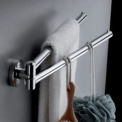 Rotating towel rack all-copper double-pole bathroom bathroom pendant movable towel bar stainless steel three-four-five multi-pole