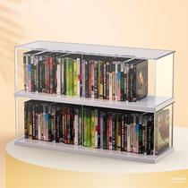 I Desktop Album Display Rack Disk and CD Display Small Card Collection Organizing Box Transparent CD Storage Box Large Capacity