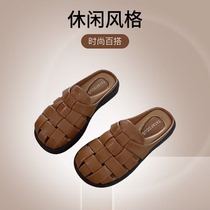 Jiajia Selected Xikong Fashion Baotou Slippers 2024 Spring and Summer New Retro Braided Non-Slip Beach Sandals