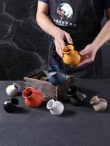 Sashimi Hem Tray Decorated Dry Ice Cup Small Pot Japan Style Dry Ice Rind of the dish Vegetable Products Dotted with small pendulum pieces