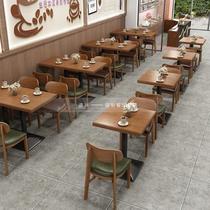 Restaurant tables and chairs Western restaurant Japanese food shop music theme restaurant canteen noodle shop powder shop snack bar solid wood direct sales