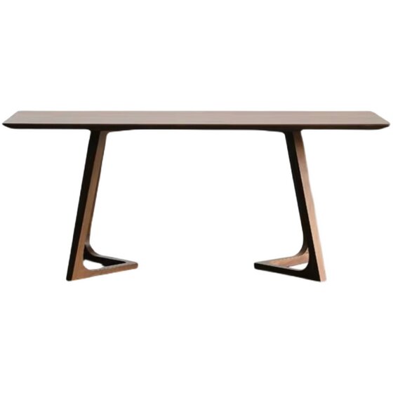 Light luxury solid wood long dining table log round table coffee table coffee Nordic backrest armrest multi-person Hiroshima table and chair combination Light luxury solid wood long dining table log round table coffee table coffee Nordic backrest armrest multi-person Hiroshima table and chair combination