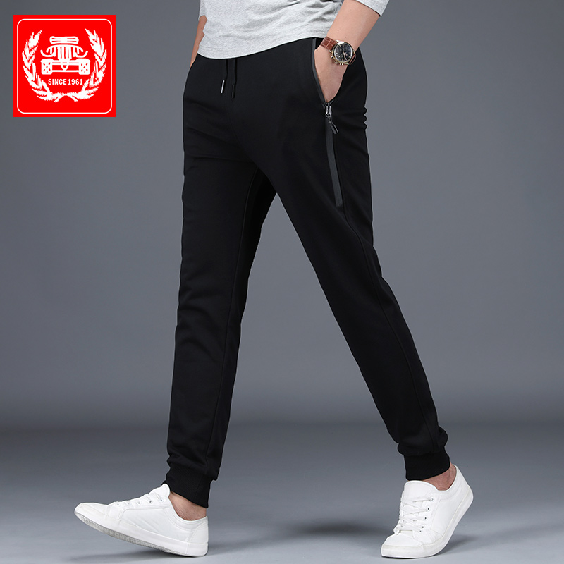 Spring New Sports Pants Men's Casual Long Pants Closed smoke tubes Trouser Bunches Warm Comfort Comfortable Loose Running Guard Pants Men