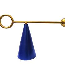 Modern minimal blue-gold balance ball ring metal crafts home decoration living room seating room decoration