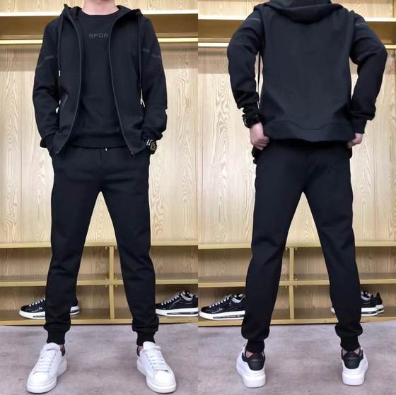 T819 Spring and Autumn Fashion Brand Plus Fleece Sports Three-Piece Sweater Trousers Hoodie Jacket Men's Sports Suit Sports Suit
T819 Spring and Autumn Fashion Brand Plus Fleece Sports Three-Piece Sweater Trousers Hoodie Jacket Men's Sports Suit Sports Suit