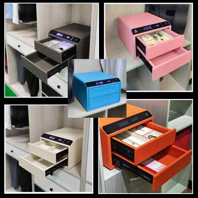 Cortical Jewelry Safe Home Small Fingerprint Password Drawer Safe Double Office Smart Full Steel-Taobao