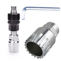 Bicycle axle sleeve mountain bike road car folding car axle removal sleeve tool screwing the middle axle Universal