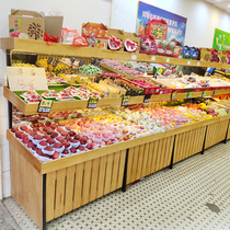 Custom Wooded Fruit Shelf Water Fruit Shop Rack 100 Orchard Fruit Shelving Show Shelf ISLAND DISPLAY CASE IN SILVER TABLE