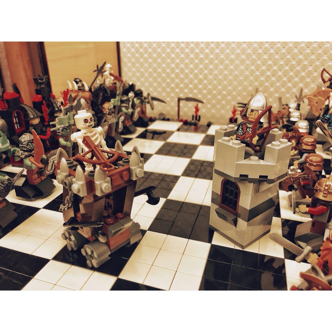 乐拼16019幻想时代复刻乐高绝版852293城堡大型国际象棋积木玩具