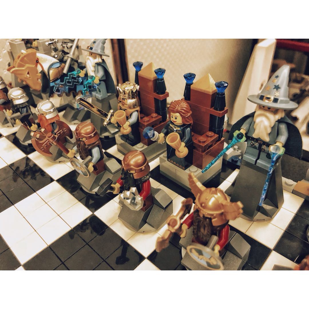 乐拼16019幻想时代复刻乐高绝版852293城堡大型国际象棋积木玩具