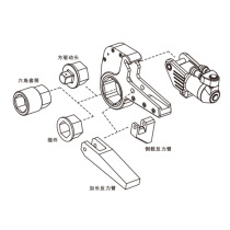 Hydraulic wrench MXTD series KLCD electric aluminum titanium alloy high torque drive hollow type hydraulic wrench