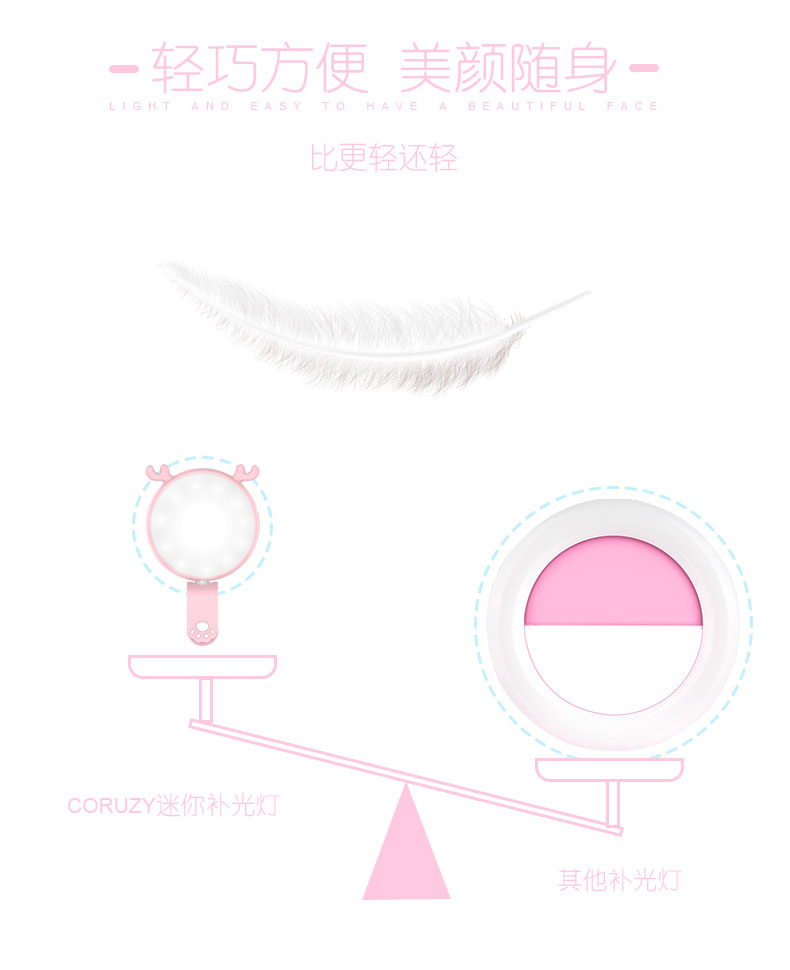 自拍直播补光灯 主播led打光灯拍照高清美颜瘦