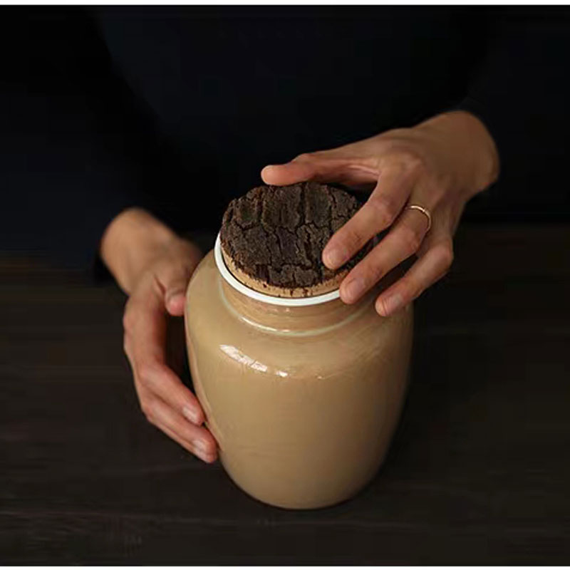 Made in jingdezhen turmeric creative retro large - sized ceramic tea pot lawsuits sealed store tea storage jar