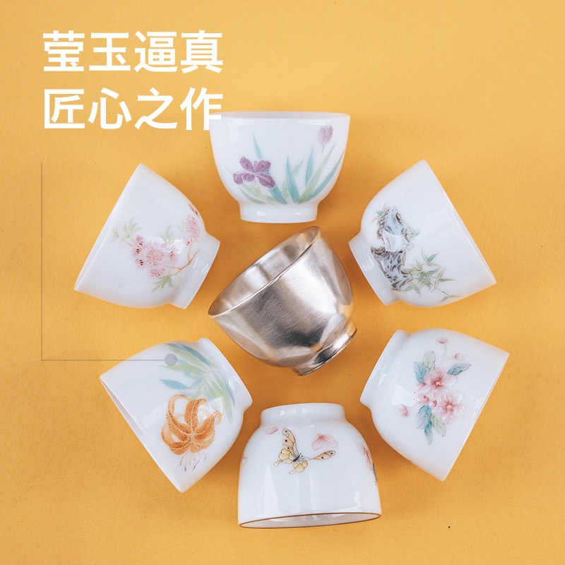 Lane. Jingdezhen manual hand draw a keller sample tea cup set single fir special delicious series rock tea