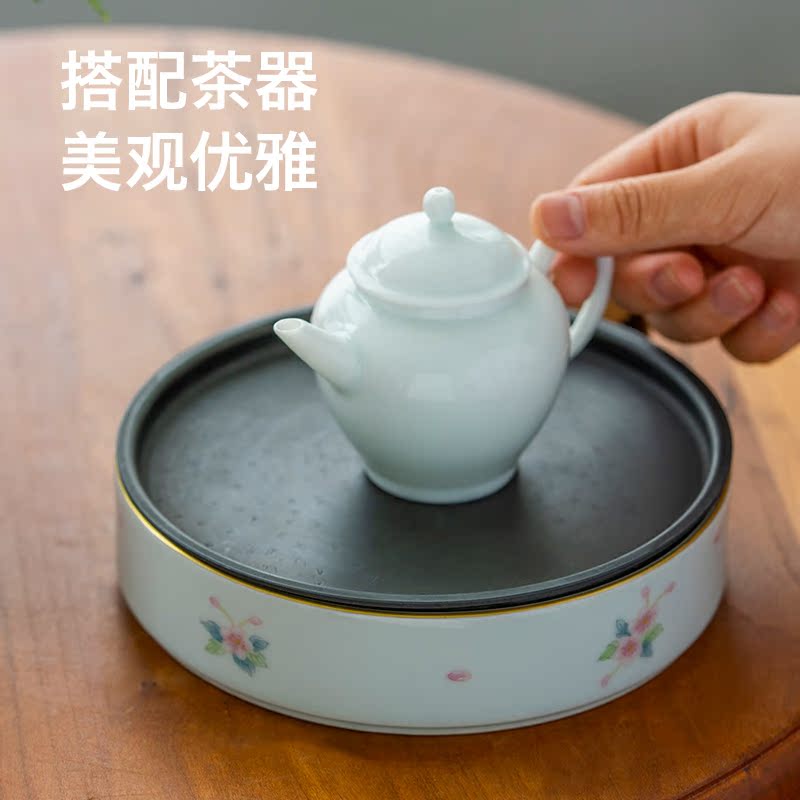 Lane. Gas up of archaize of blossoming mud haitang tin GaiHu bearing. The Jingdezhen ceramic kung fu tea set