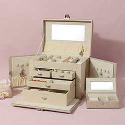 Jewelry box free small box large capacity European princess Korean jewelry box hand jewelry storage D storage table makeup box gift