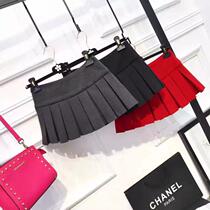 The small ass curtain 2022 autumn and winter new Korean version of a - word pork skirt soft - fold skirt ultra - short skirt