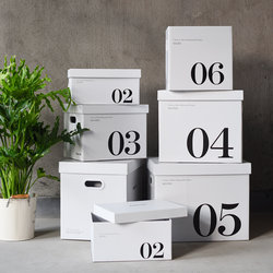 White paper storage carton eight-compartment cabinet storage box with lid storage carton storage box clothing gift box