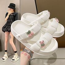 Lady slippers sandals with shit sandals female summer fashion wear thick soles anti-slippers cute cartoon