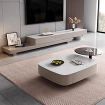 Dongwo Gufei Italian minimalist retractable coffee table TV cabinet combination simple modern living room home slate coffee table