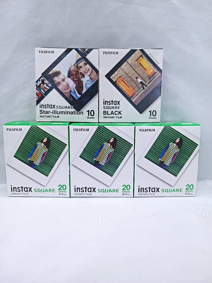 후지 폴라로이드 SQ10/SQ6/SQ20/SQ-3 프린터 범용 사각형 흰색 가장자리 무지개 사진 용지 후지 폴라로이드 SQ10/SQ6/SQ20/SQ-3 프린터 범용 사각형 흰색 가장자리 무지개 사진 용지