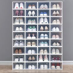 Transparent shoe box, plastic shoe rack type shoe cabinet