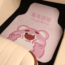 Jishi 01 Jiyue 01 Geometry ACE Kung Fu Cow G6 Car Floor Mat Cartoon Cute Floor Mat Silk Circle Women