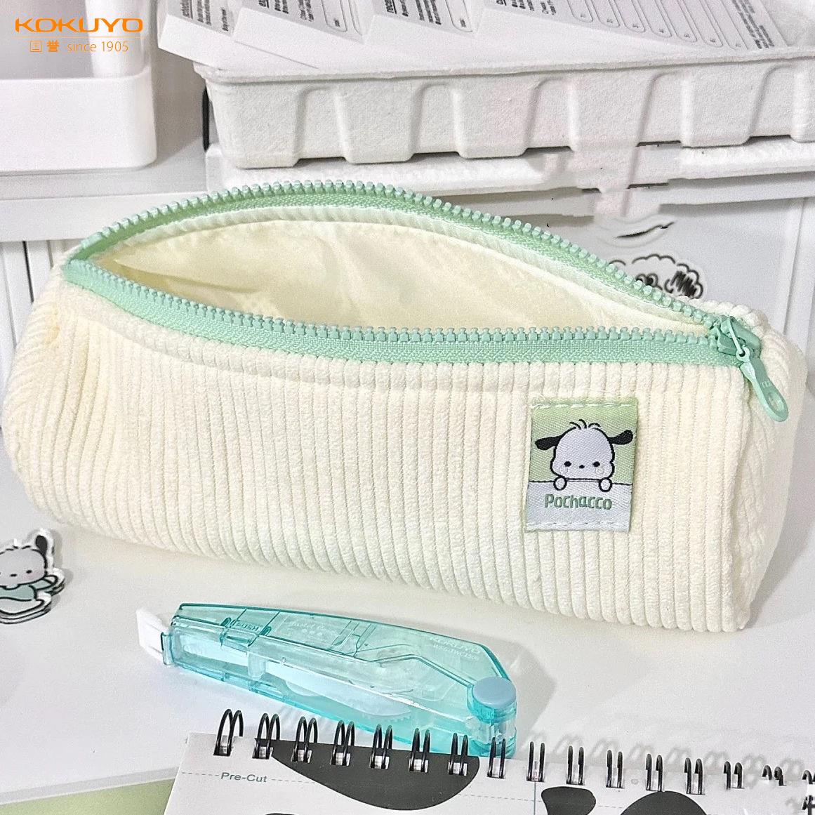 Japan Import Pen Bag Elementary School Students Day Series Pencil Case Pure Color Large Capacity Girl Pen Bag Stationery Bag Pencil-Taobao