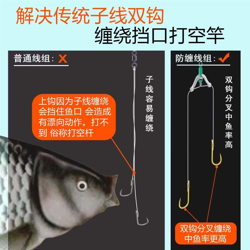 防缠绕8字环八字环子线夹连接器子线分叉垂钓小配件野钓渔具用品