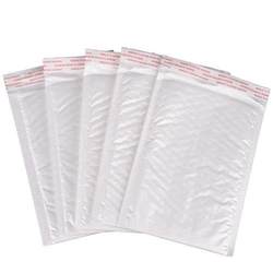 White pearlescent film bubble bag waterproof packing bag shockproof express bag sealed bubble envelope bag clothing packaging bag