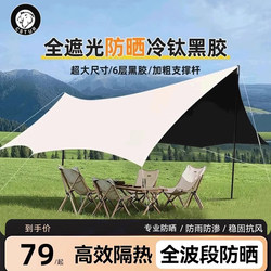 Vinyl Canopy Tent Outdoor Large Camping Equipment Table and Chair Camping Portable Butterfly Vinyl Sunscreen Awning