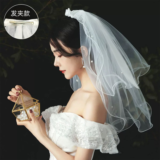 신부 베일 머리 장식 제안 웨딩 사진 소품 약혼 등록 활 백인 가벼운 웨딩 드레스 어린이 신부 베일 머리 장식 제안 웨딩 사진 소품 약혼 등록 활 백인 가벼운 웨딩 드레스 어린이