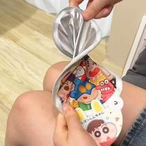 Reflective board fan folding handheld portable cartoon crayon mini spring outing camping supplementary light photography shooting props